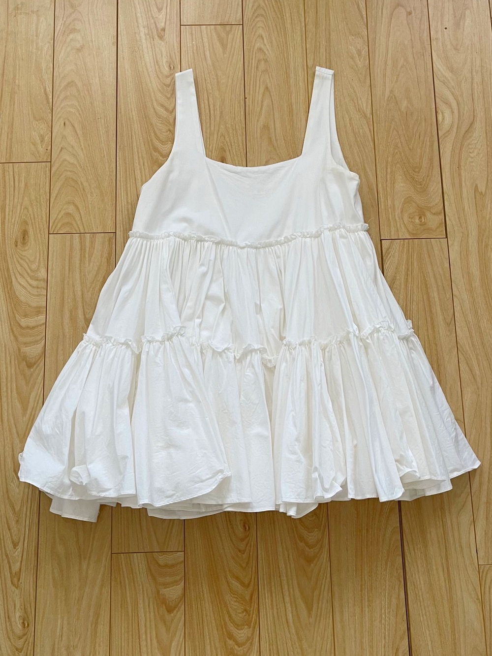 White Tiered, Ruffle Sundress - Classic Summer Dress